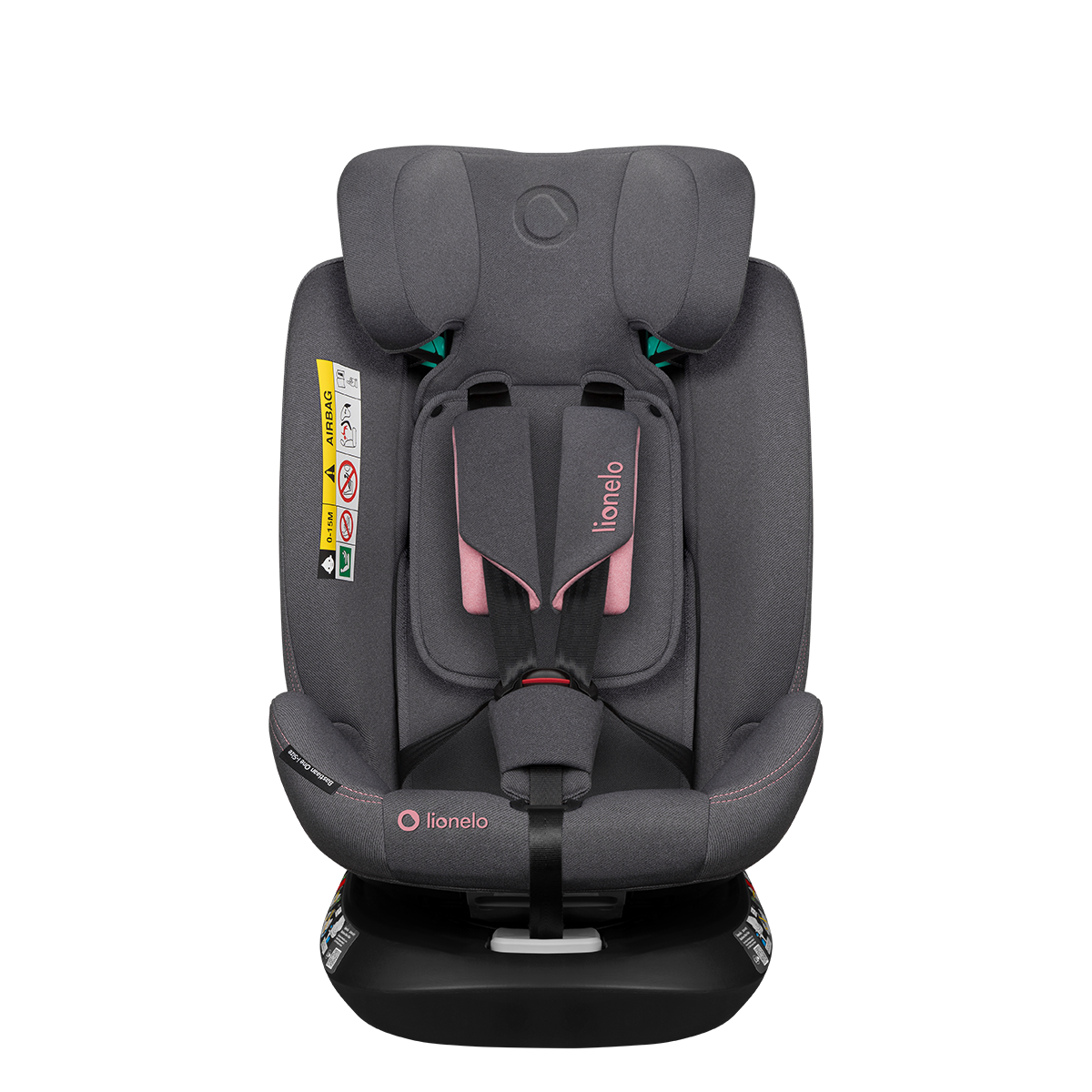 i-Size convertible car seat product view 5 Lionelo Bastiaan One i-Size Pink Rose