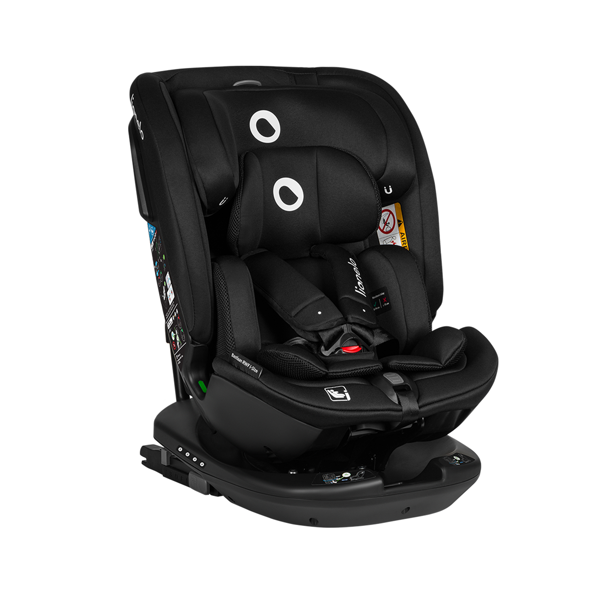 i-Size convertible car seat Lionelo Bastiaan RWF i-Size Black Carbon