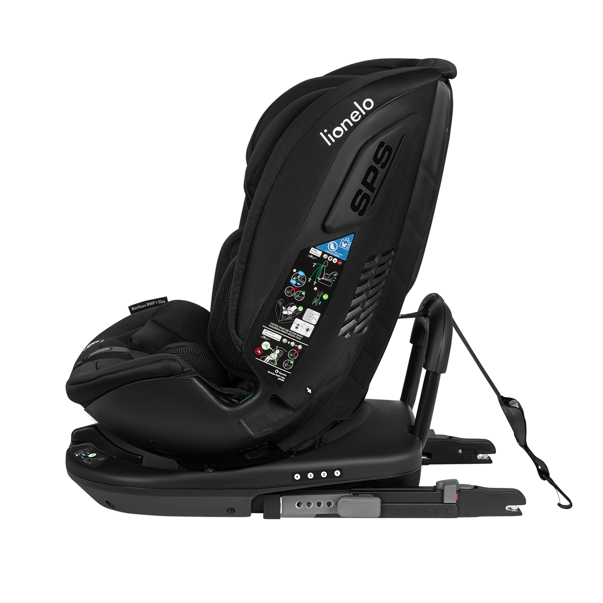 i-Size convertible car seat product view 7 Lionelo Bastiaan RWF i-Size Black Carbon