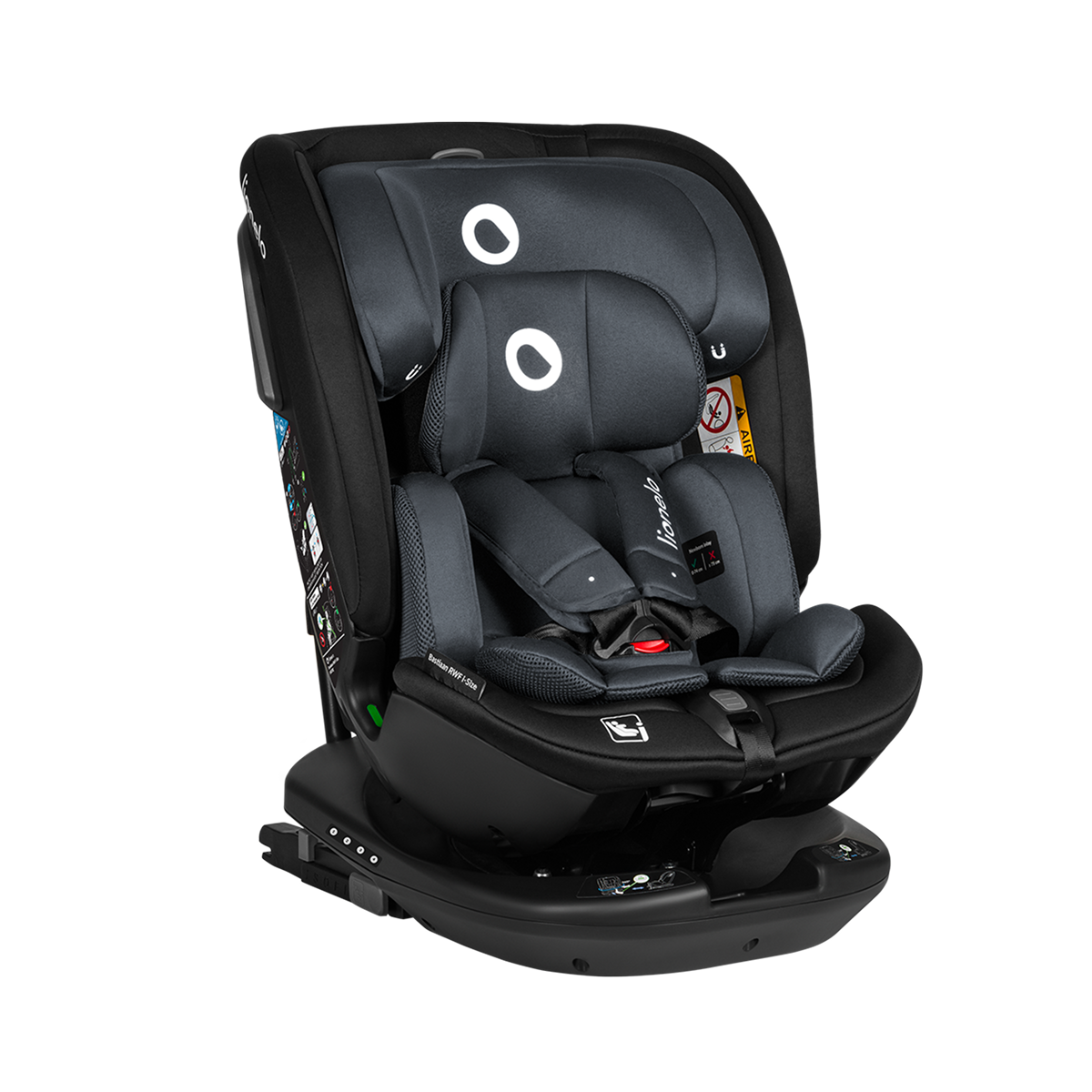 i-Size convertible car seat Lionelo Bastiaan RWF i-Size Grey Stone
