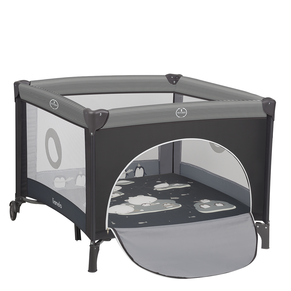 baby playpen product view 2 Lionelo Bonnie Grey Scandi