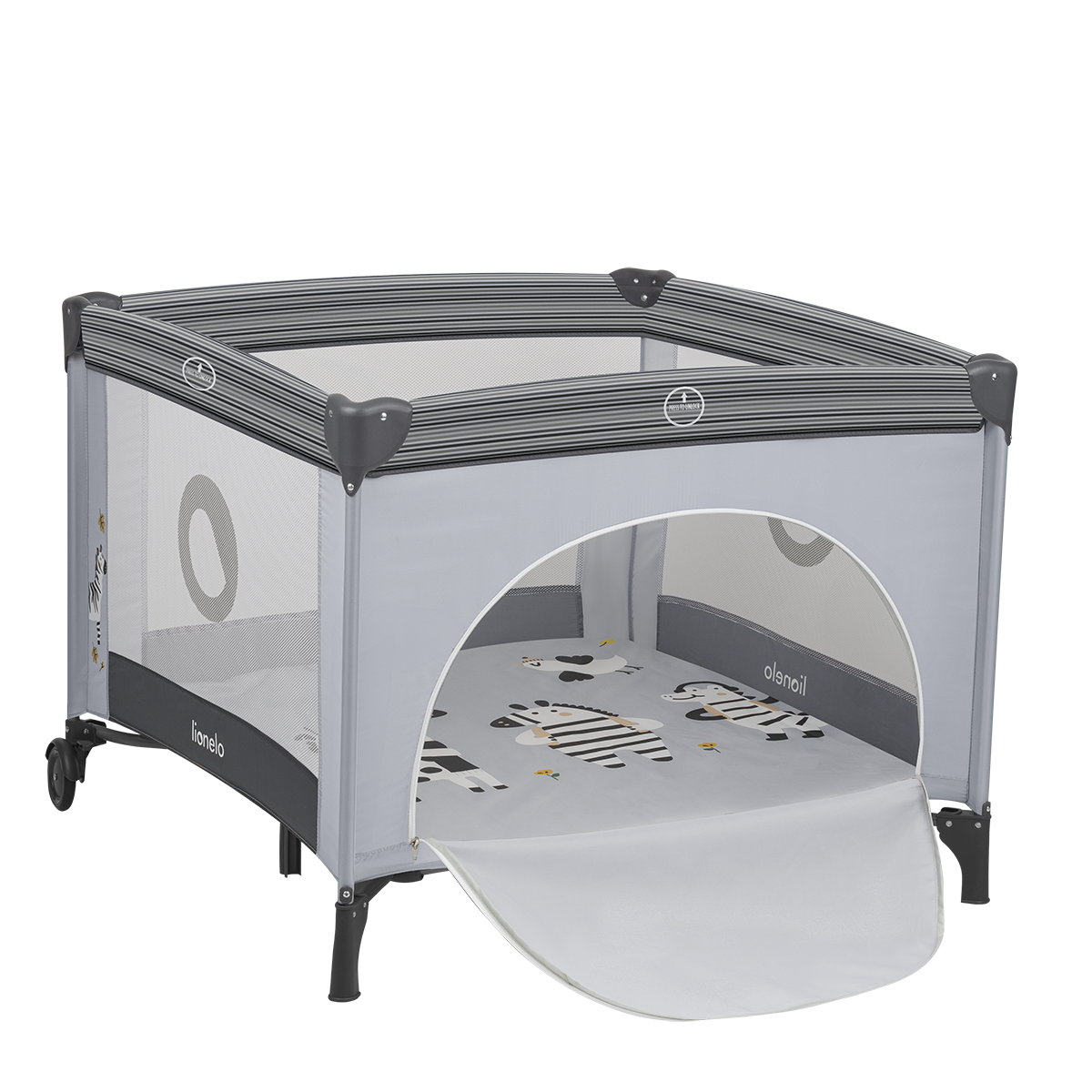 baby playpen product view 2 Lionelo Bonnie Grey Stone