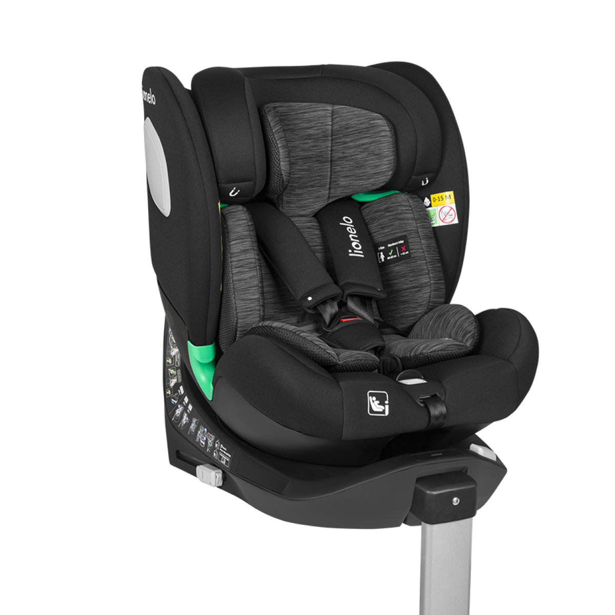 i-Size convertible car seat Lionelo Braam i-Size Black Carbon