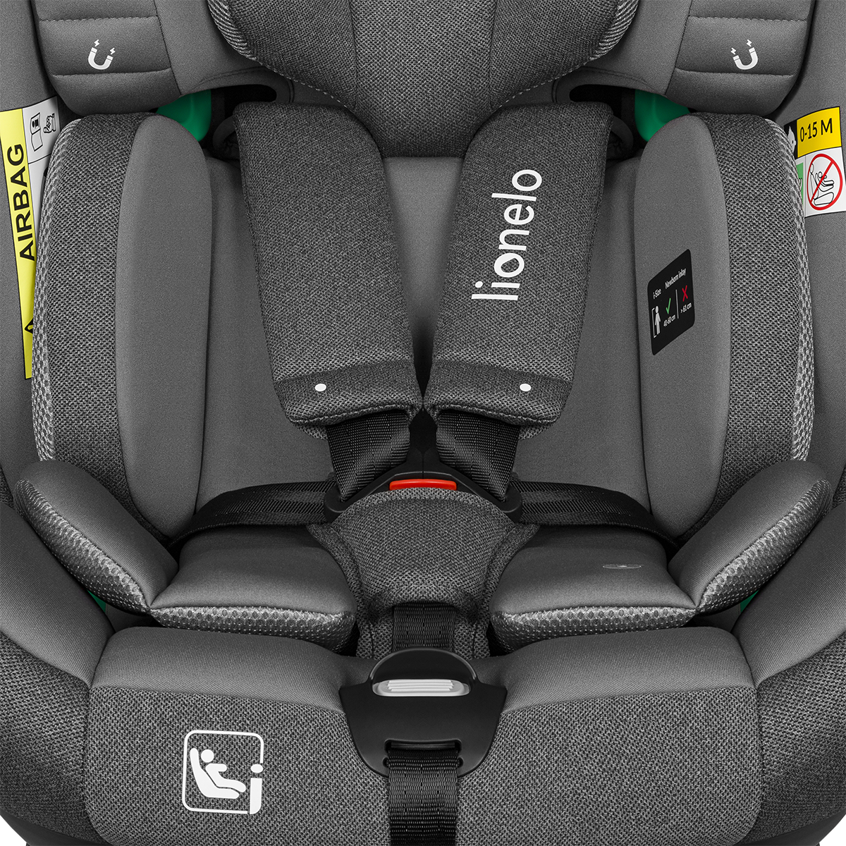 i-Size convertible car seat product view 6 Lionelo Braam i-Size Grey Stone