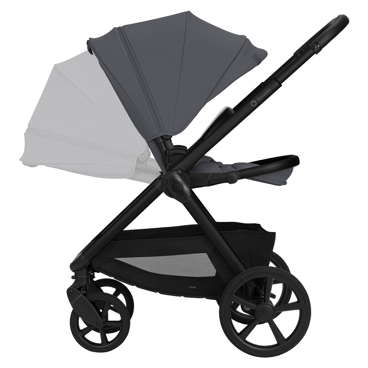 2-in-1 stroller product view 4 Lionelo Carmine 2-in-1 Grey Stone