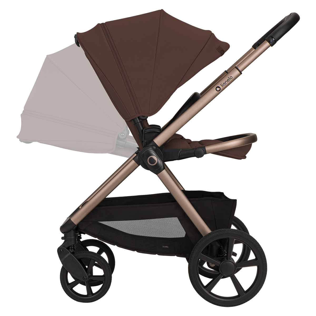 3-in-1 stroller product view 6 Lionelo Carmine 3-in-1 Brown Chocolate