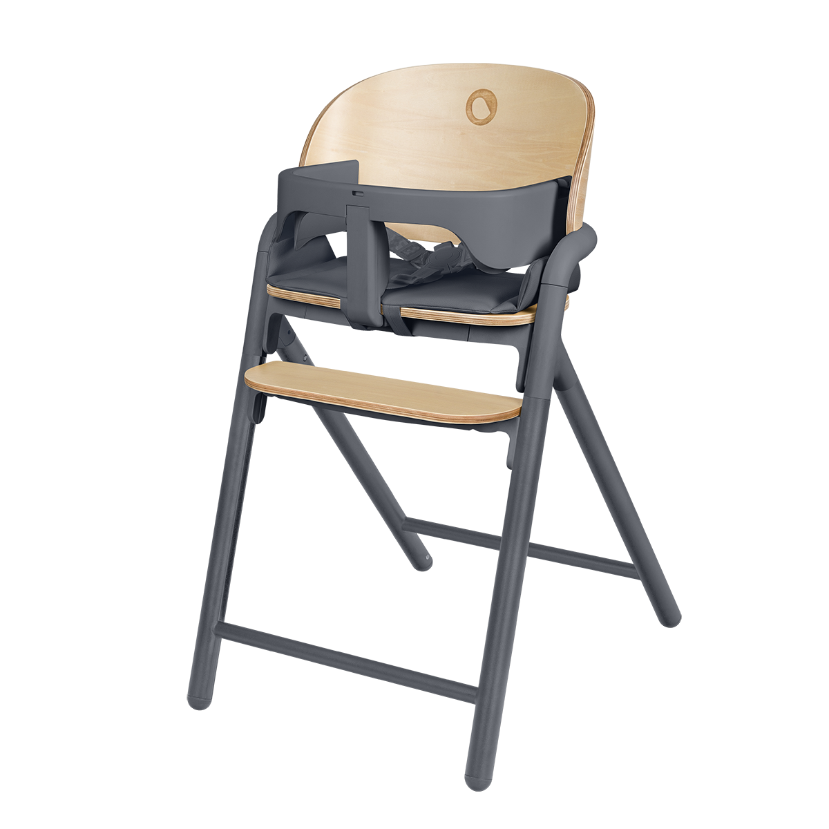 high chair product view 2 Lionelo Celia Grey Wood
