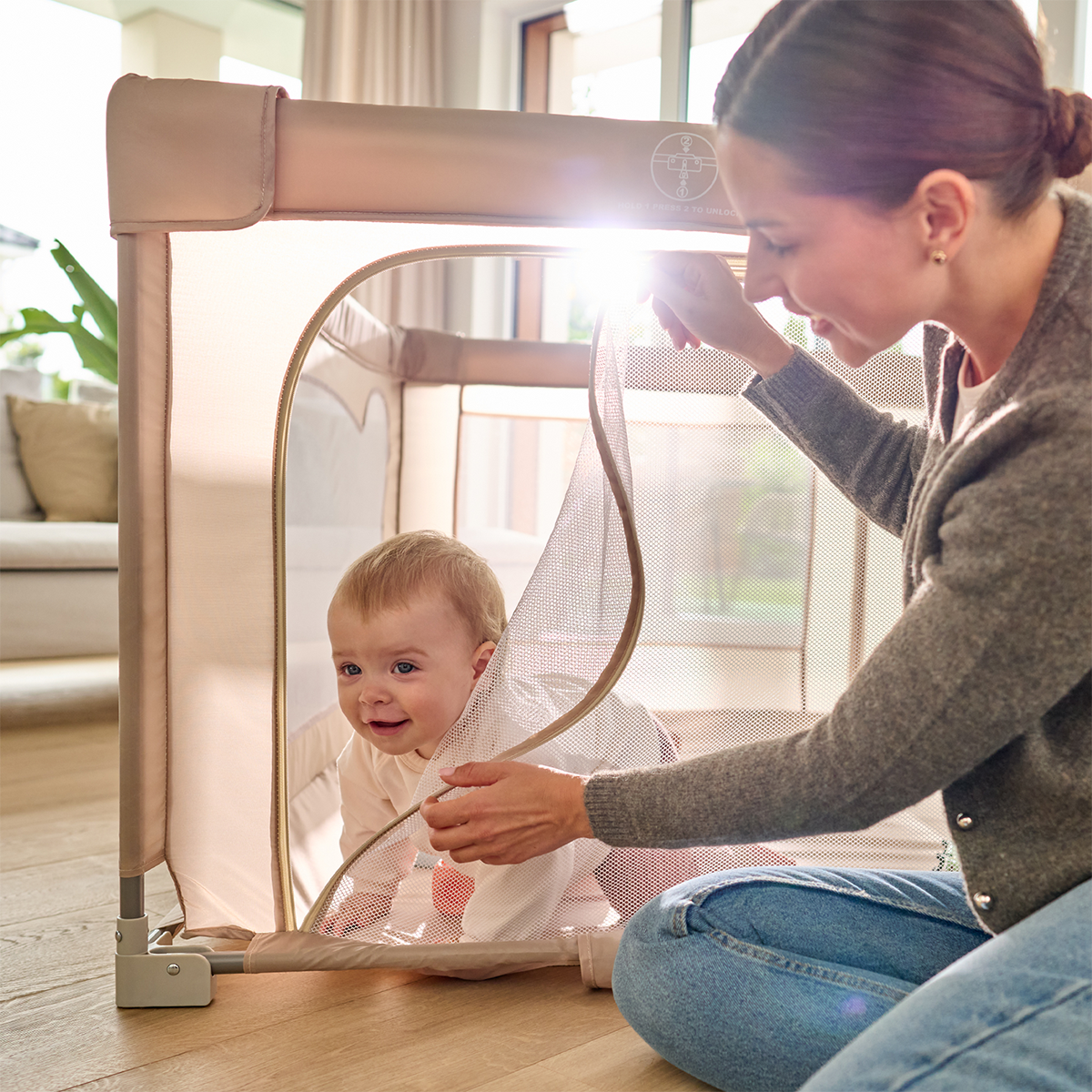 baby playpen product view 3 Lionelo Florence Easy Fold Beige Sand