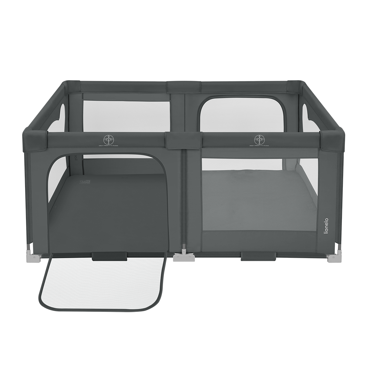 baby playpen product view 4 Lionelo Florence Easy Fold Grey Graphite