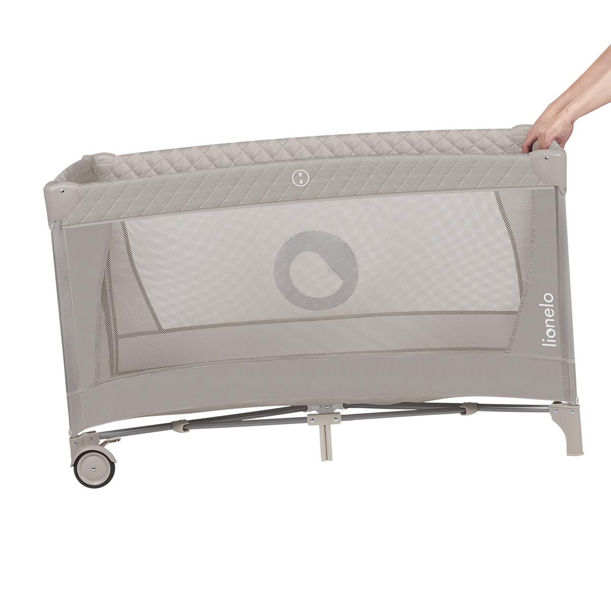 travel cot product view 5 Lionelo Flower Cappuccino