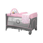 travel cot product view 3 Lionelo Flower Flamingo