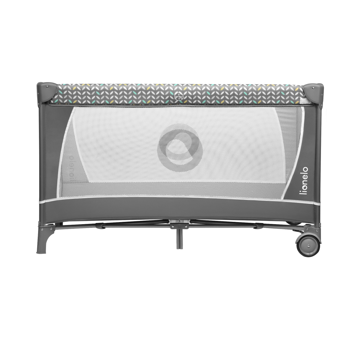 travel cot Lionelo Flower Grey Scandi