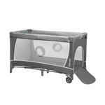 travel cot product view 2 Lionelo Flower Grey Scandi