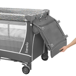 travel cot product view 7 Lionelo Flower Grey Scandi