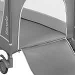 travel cot product view 2 Lionelo Flower Grey Stone