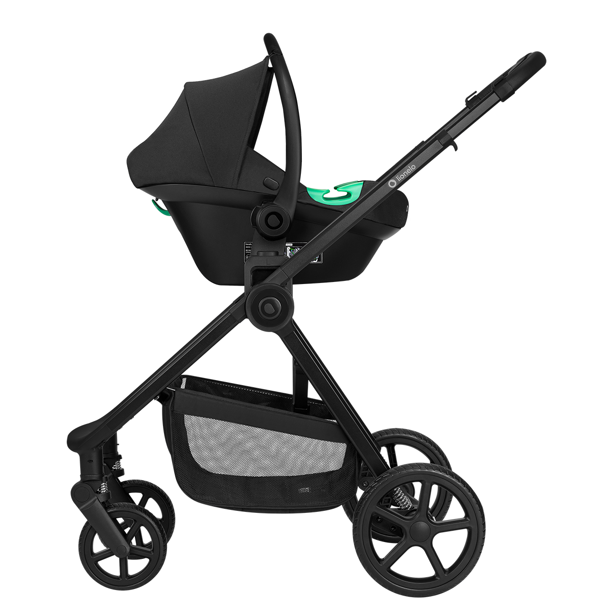 3-in-1 stroller product view 4 Lionelo Greet 3-in-1 Black Onyx