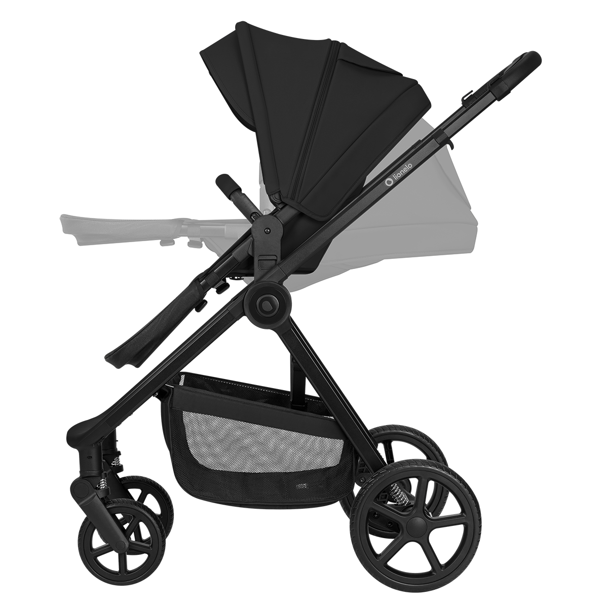 3-in-1 stroller product view 5 Lionelo Greet 3-in-1 Black Onyx
