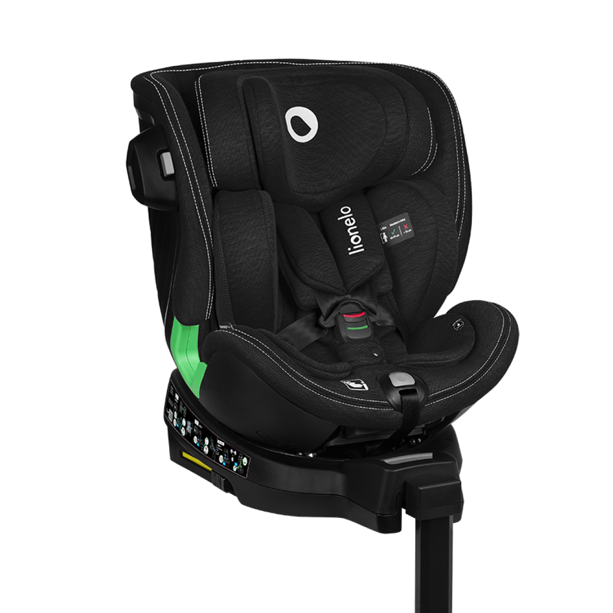 i-Size convertible car seat Lionelo Harmony i-Size Black Carbon Bamboo