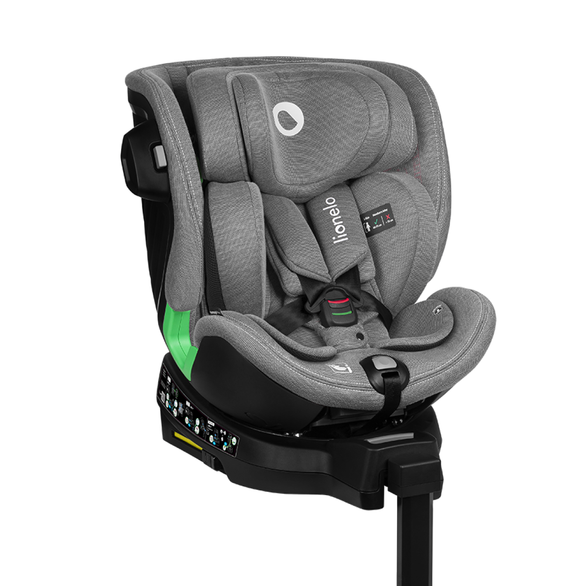 i-Size convertible car seat Lionelo Harmony i-Size Grey Concrete Bamboo
