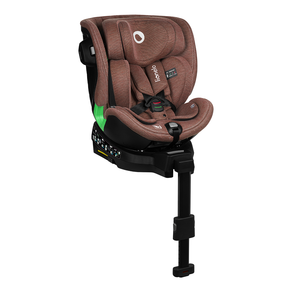 i-Size convertible car seat product view 2 Lionelo Harmony i-Size Red Brick Bamboo