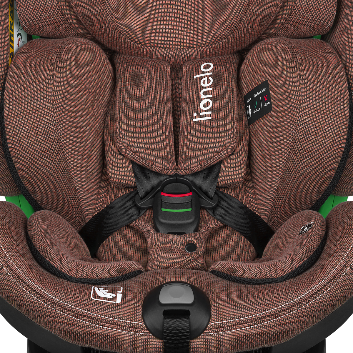 i-Size convertible car seat product view 6 Lionelo Harmony i-Size Red Brick Bamboo