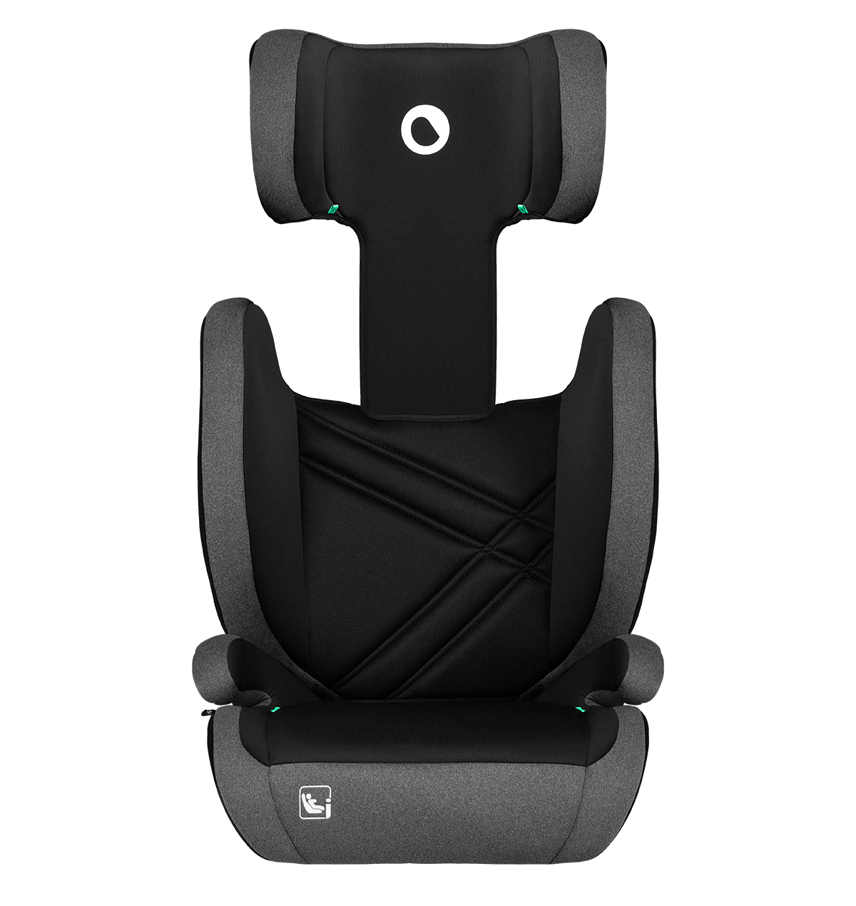 i-Size booster car seat product view 3 Lionelo Hugo i-Size Black Grey
