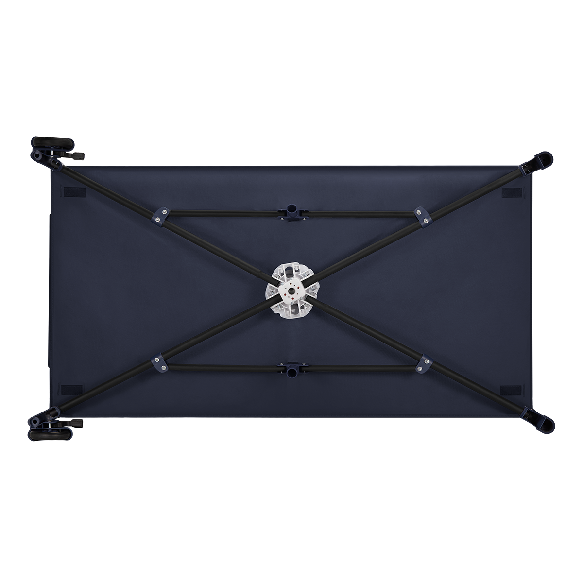 travel cot folded view Lionelo Jasmin Easy Fold Blue Navy