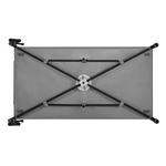 travel cot folded view Lionelo Jasmin Easy Fold Grey Stone