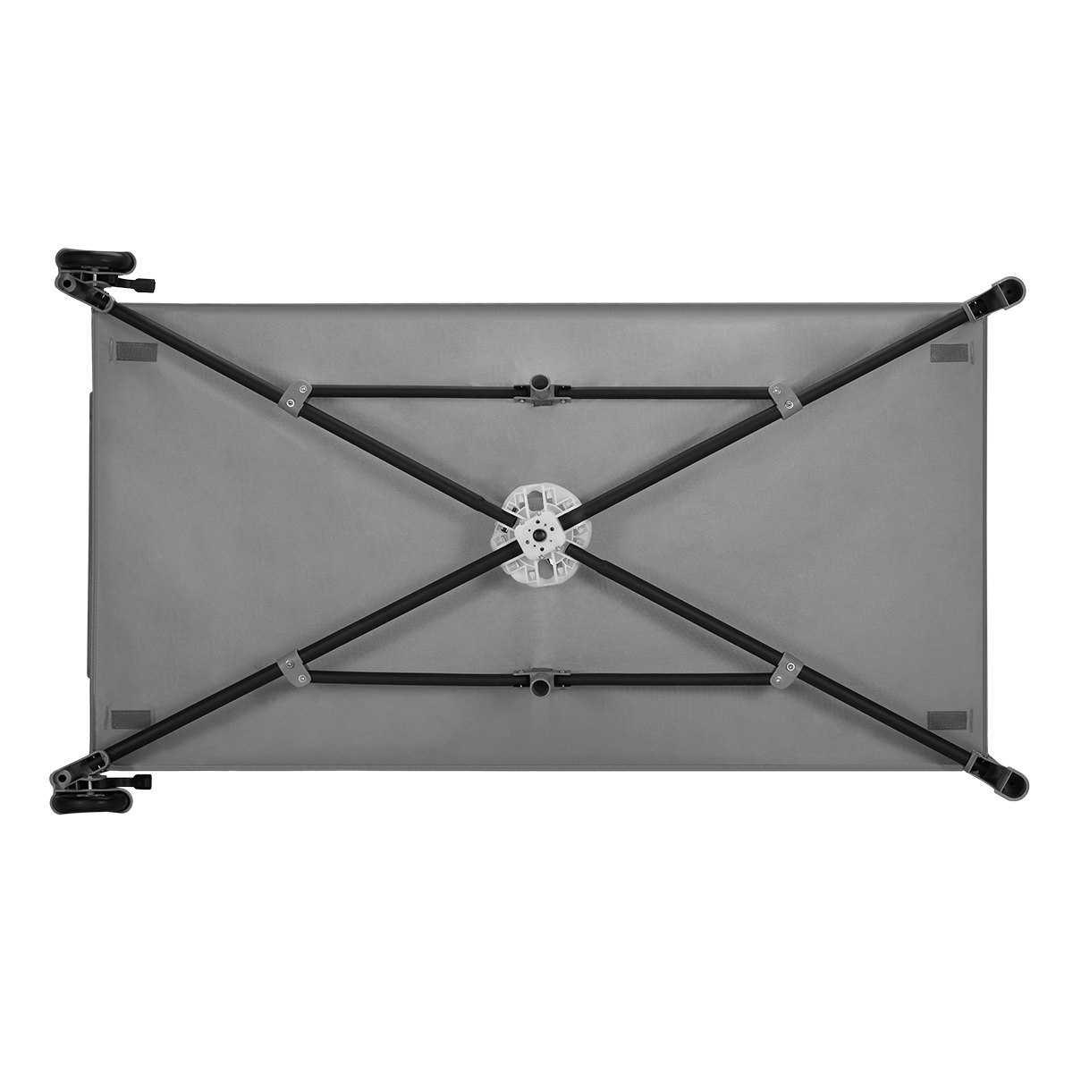 travel cot folded view Lionelo Jasmin Easy Fold Grey Stone