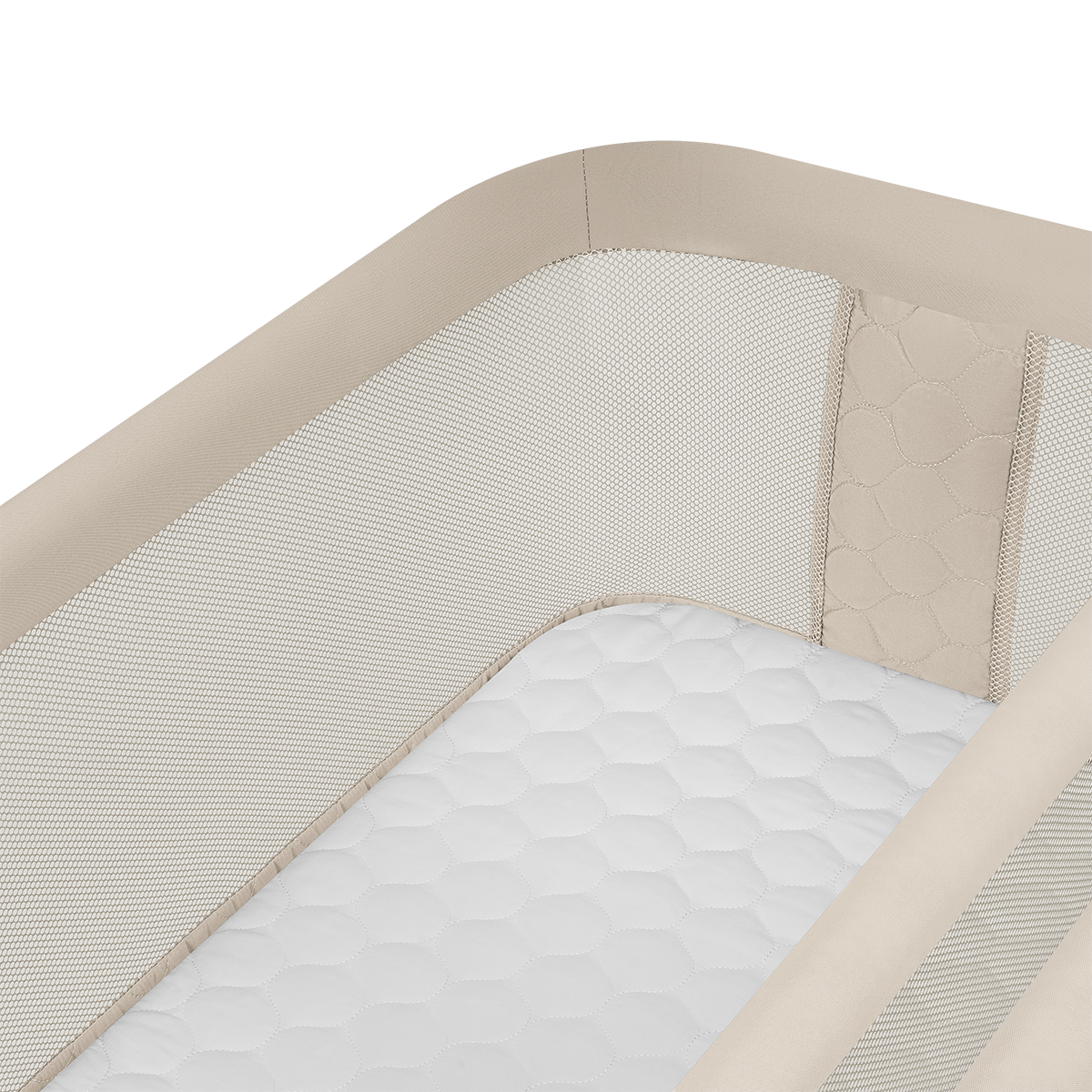 bedside crib product view 7 Lionelo Jodie Beige Cream