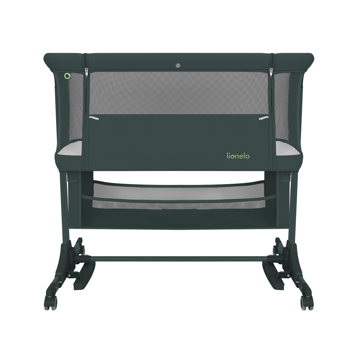 bedside crib Lionelo Jodie Green Graphite