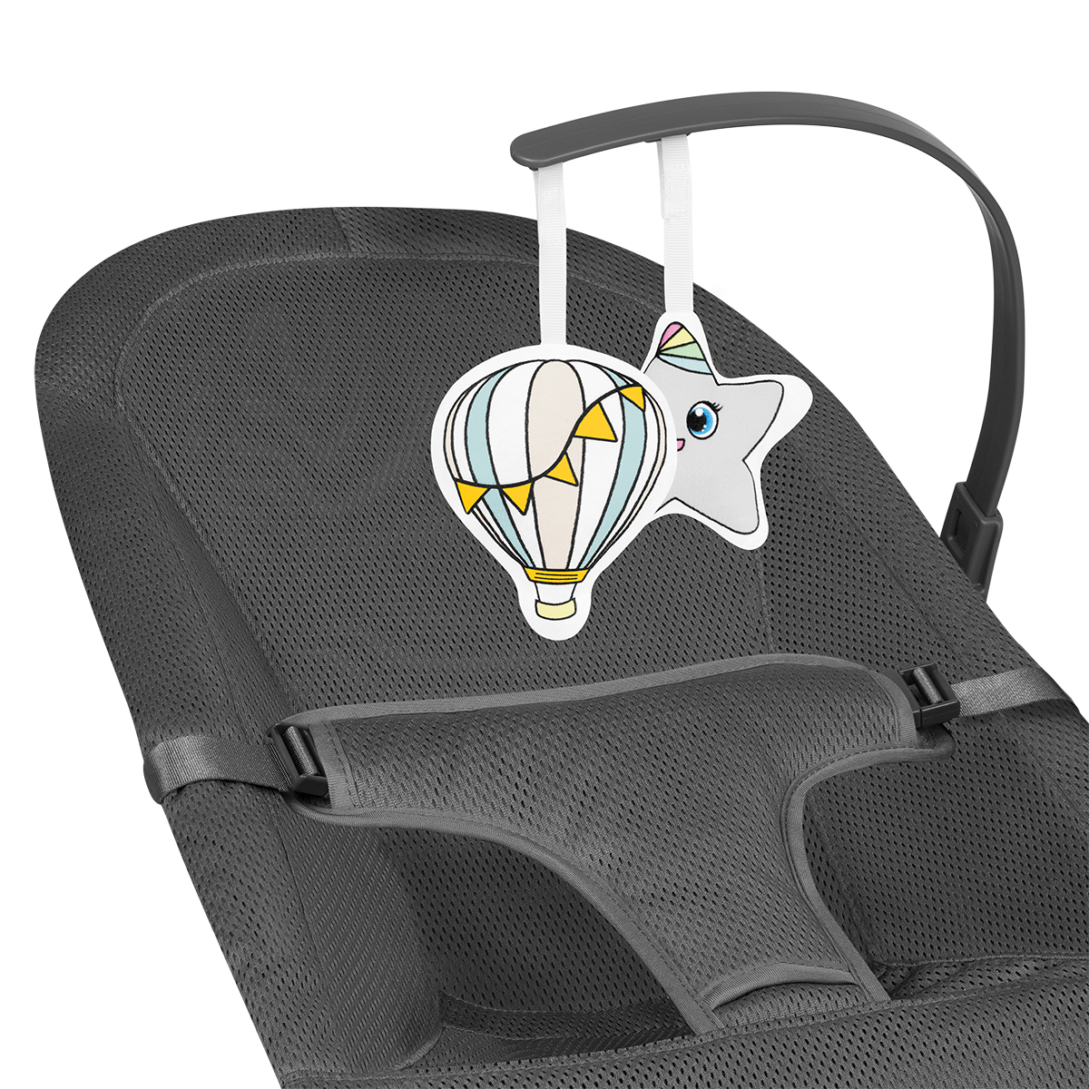 baby bouncer or rocker product view 6 Lionelo June Air Grey Graphite