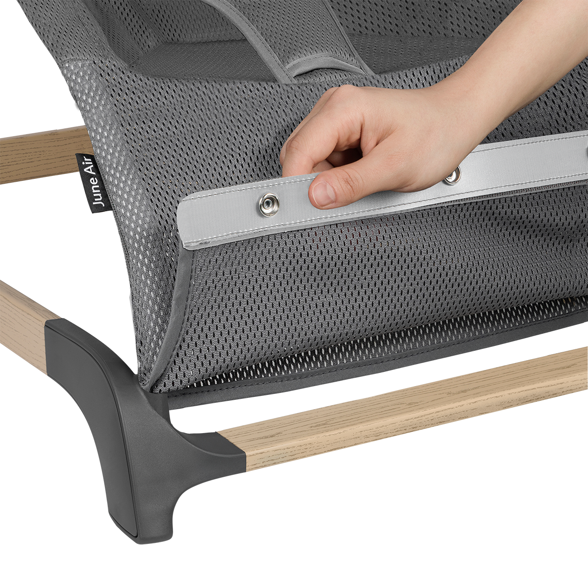 baby bouncer or rocker product view 7 Lionelo June Air Grey Graphite