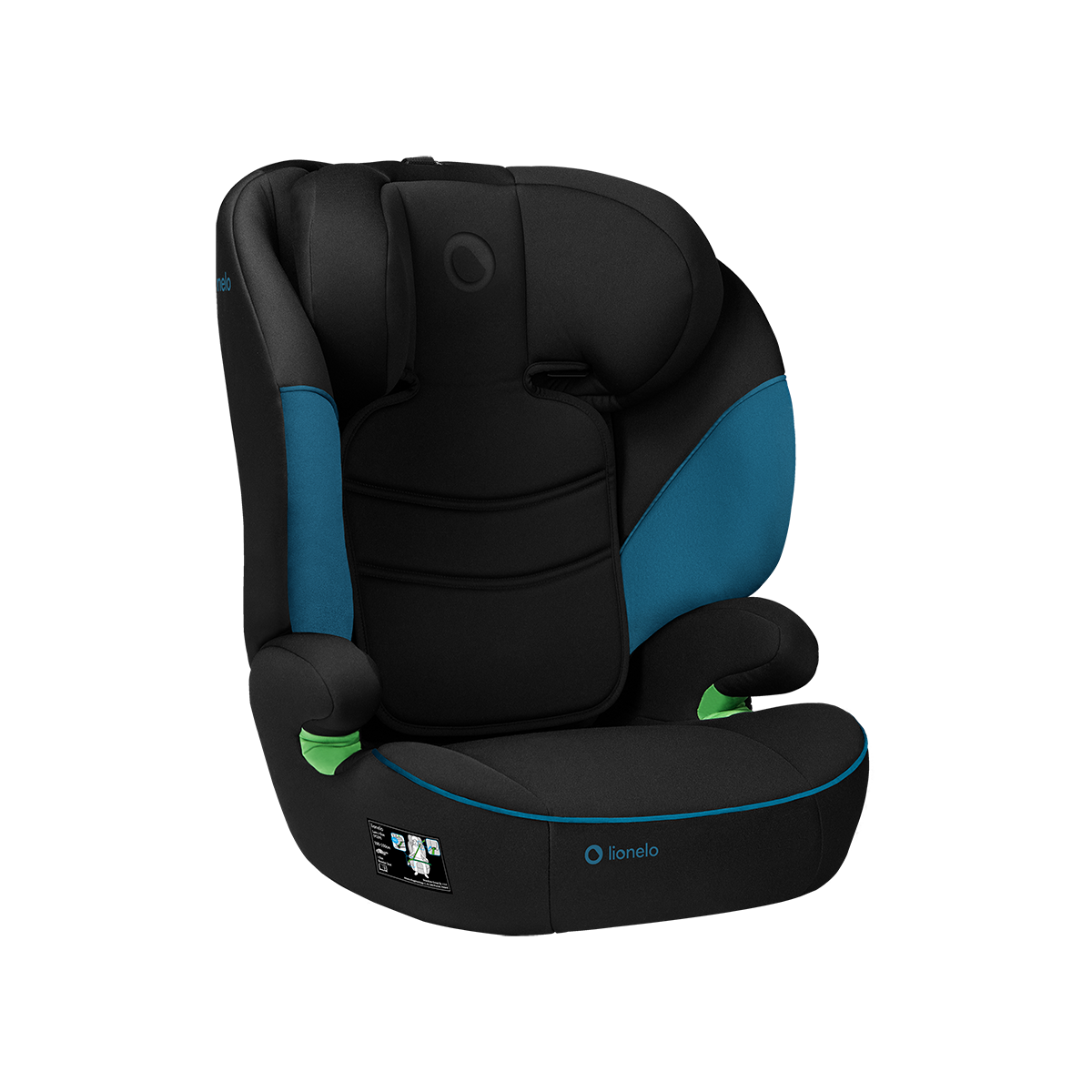 i-Size booster car seat Lionelo Lars i-Size Green Turquoise