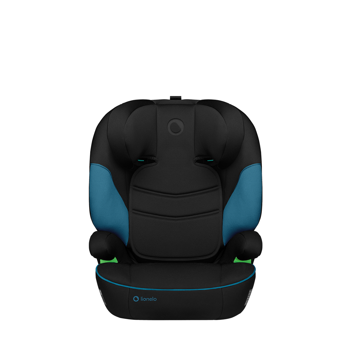 i-Size booster car seat product view 3 Lionelo Lars i-Size Green Turquoise