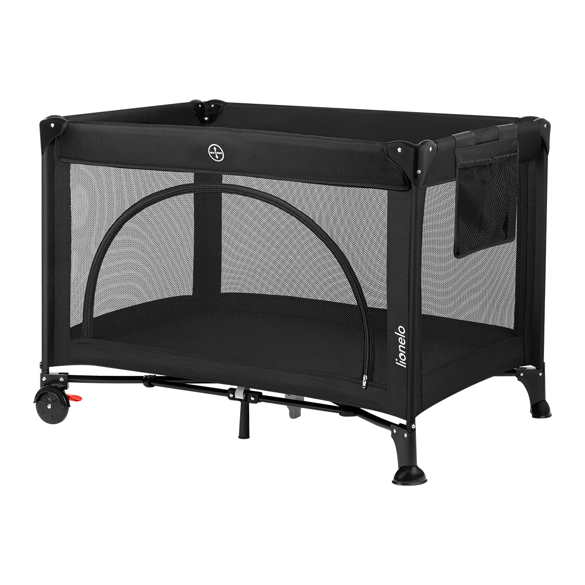 bedside crib product view 3 Lionelo Laura Black Carbon