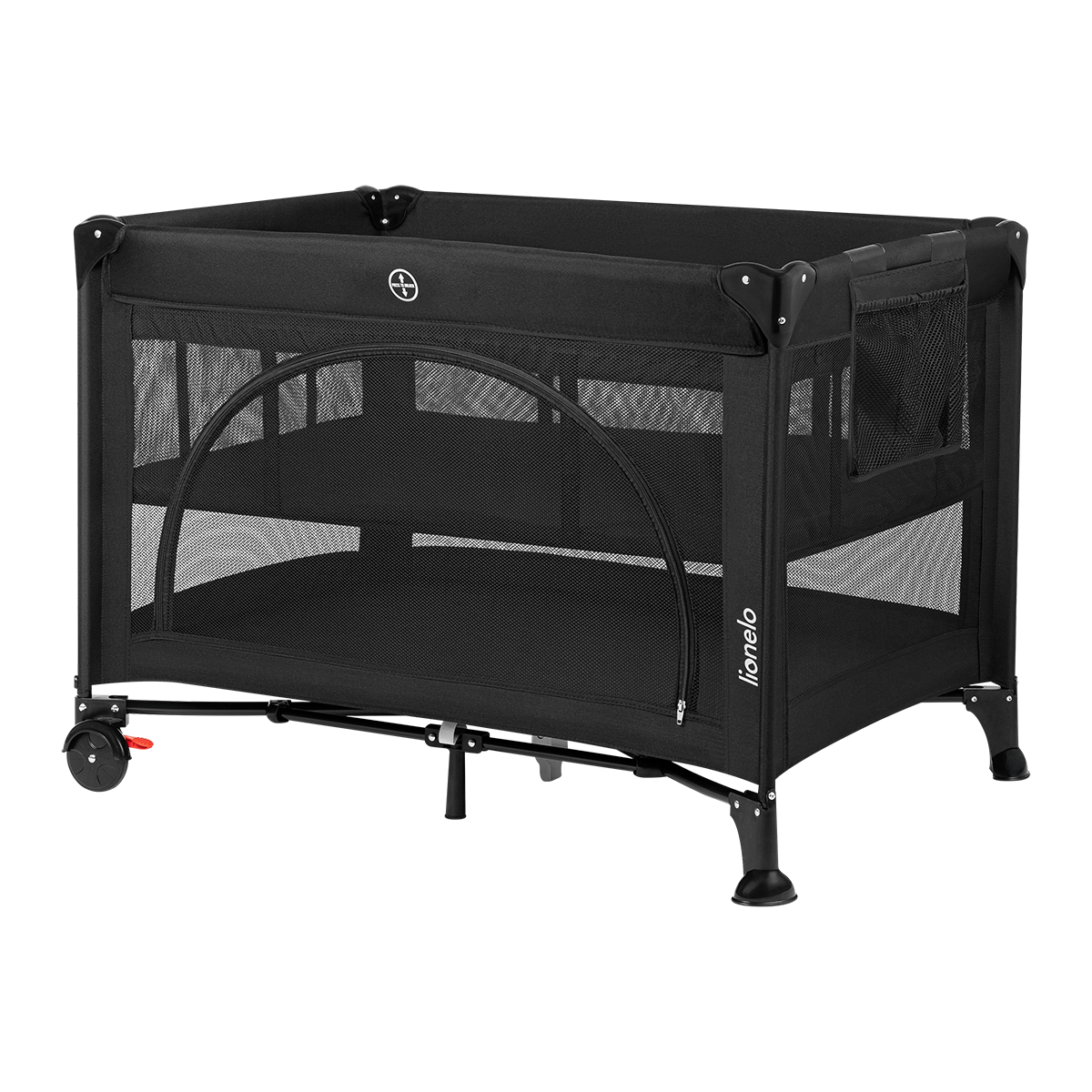 bedside crib product view 6 Lionelo Laura Black Carbon