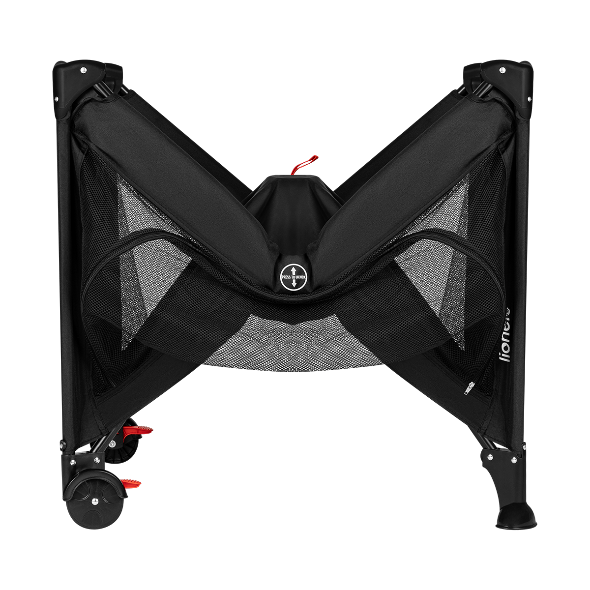 bedside crib product view 8 Lionelo Laura Black Carbon