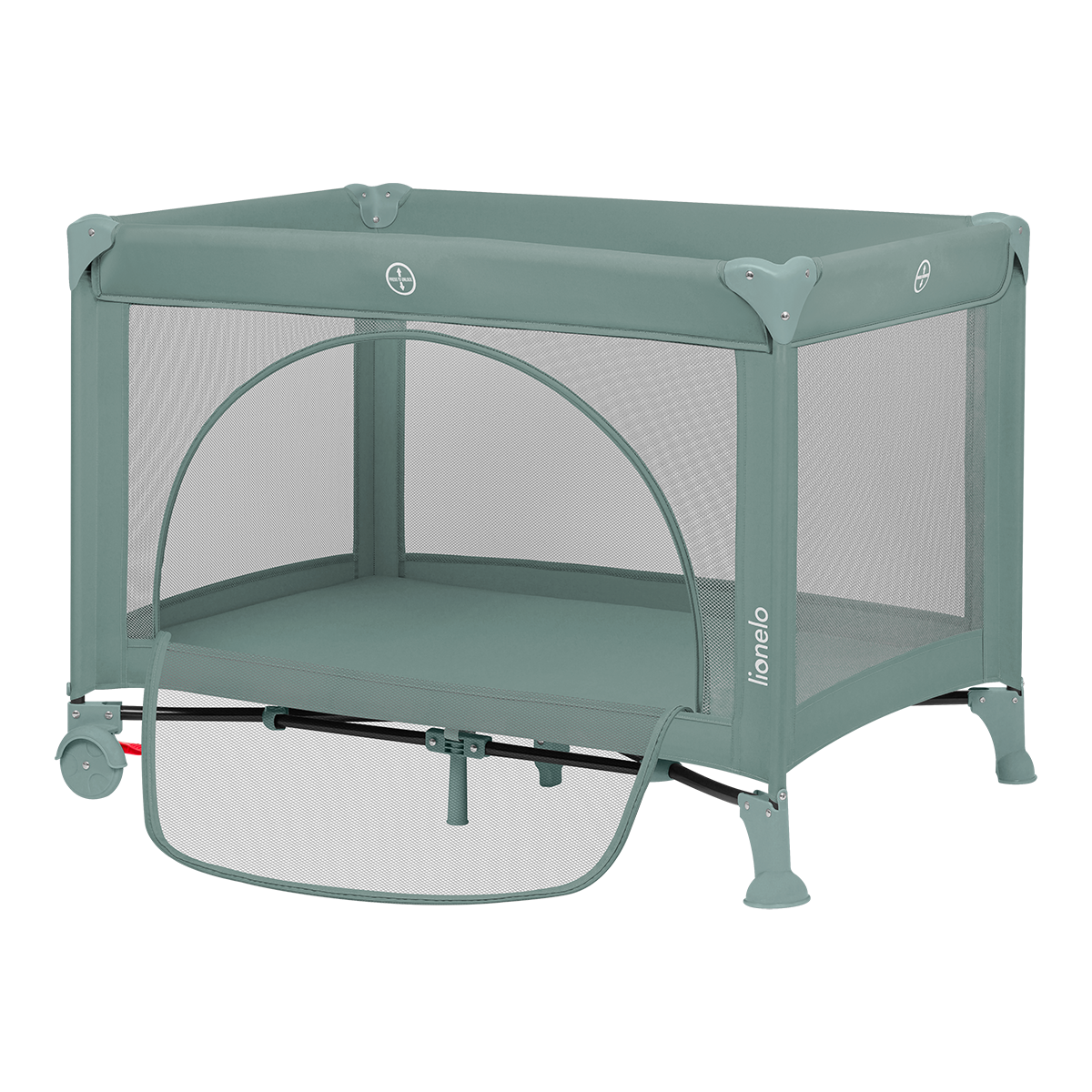 bedside crib product view 5 Lionelo Laura Green Sage
