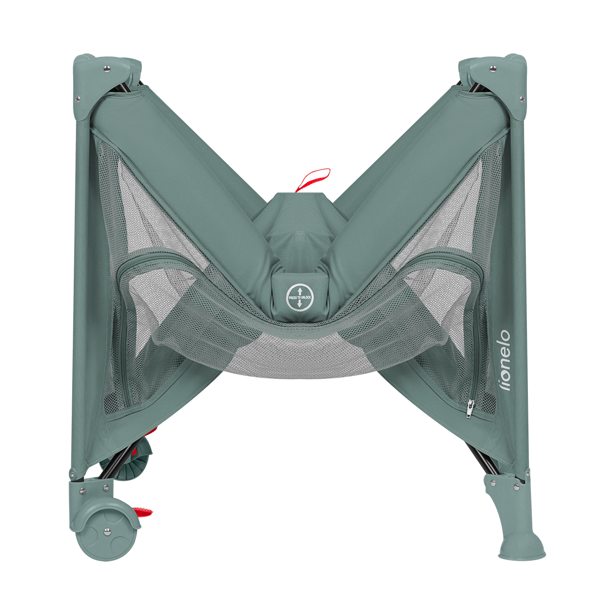 bedside crib product view 8 Lionelo Laura Green Sage