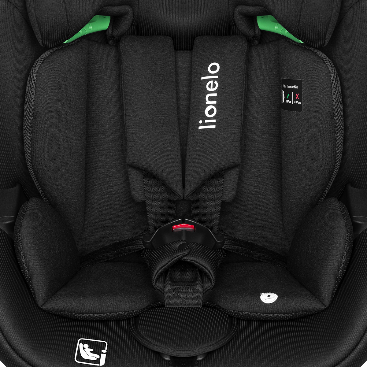 i-Size convertible car seat product view 3 Lionelo Lavender i-Size Black Carbon