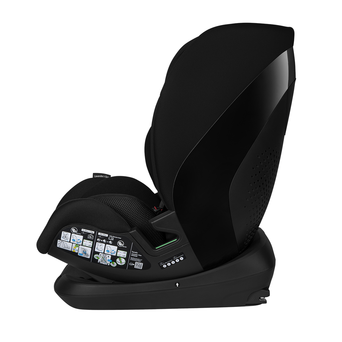 i-Size convertible car seat product view 5 Lionelo Lavender i-Size Black Carbon