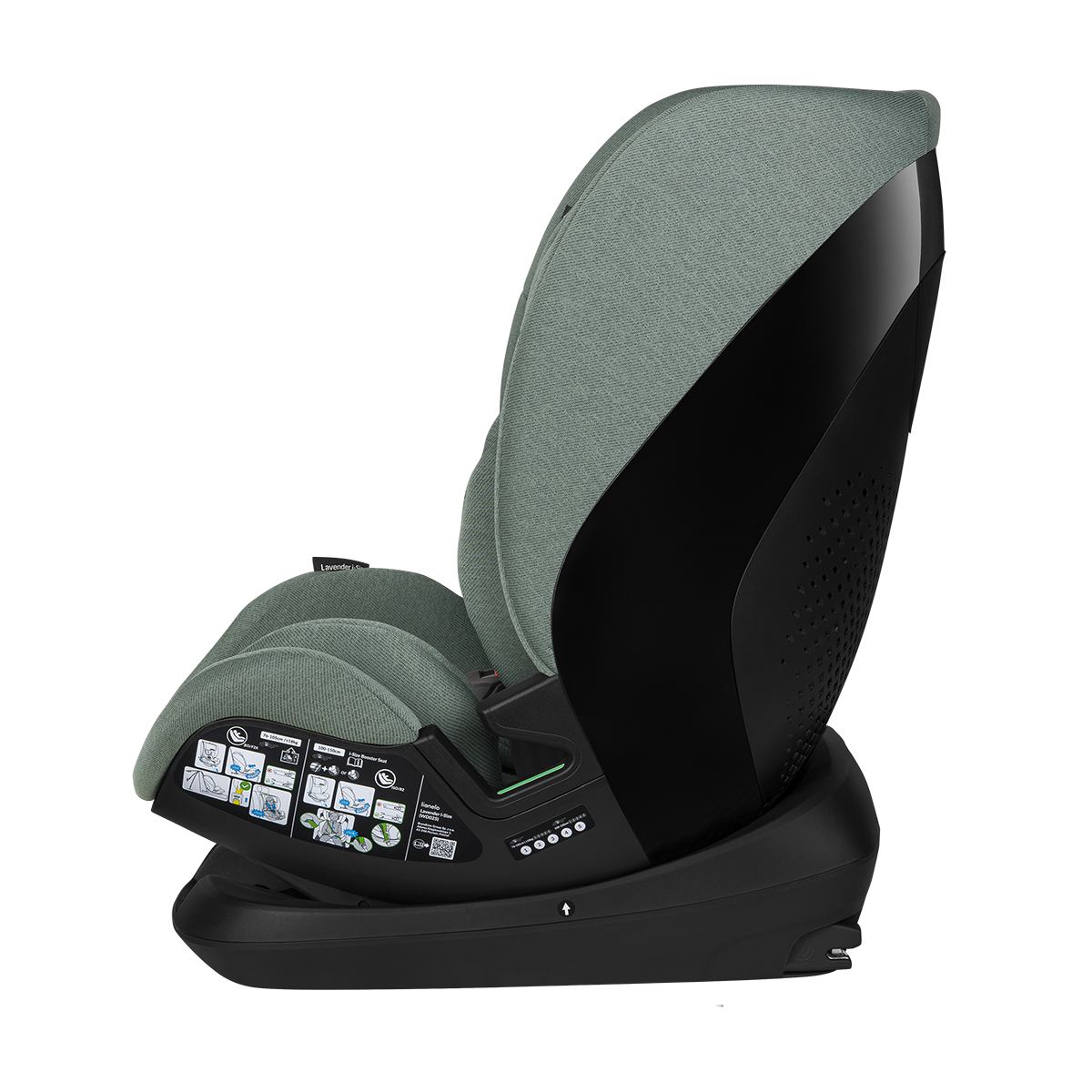 i-Size convertible car seat product view 5 Lionelo Lavender i-Size Green Pistachio