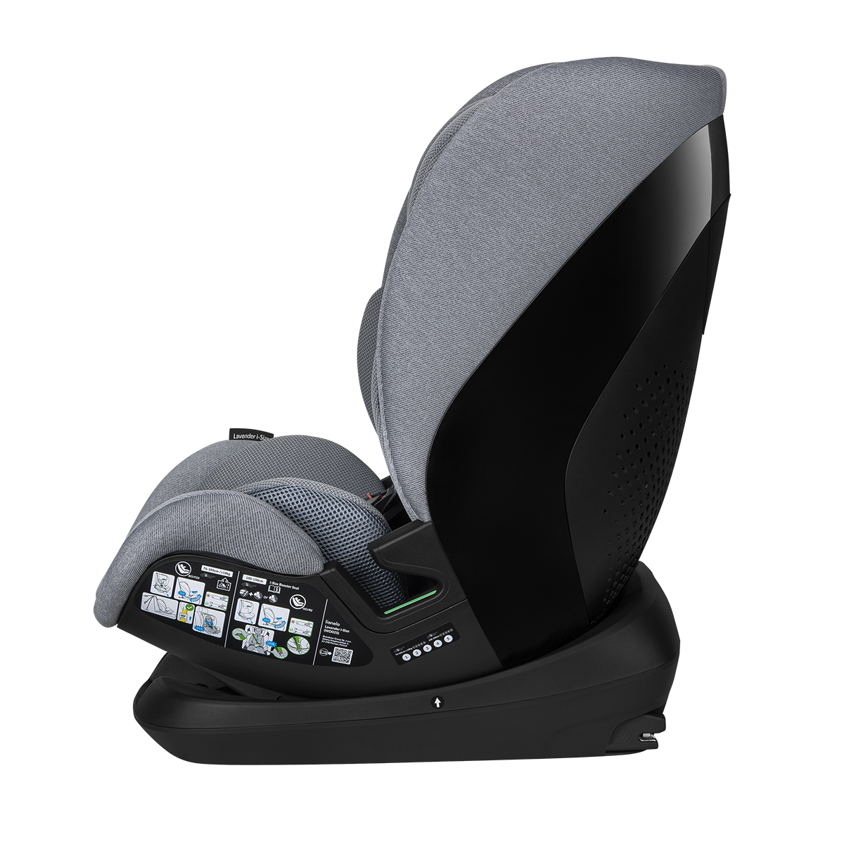 i-Size convertible car seat product view 5 Lionelo Lavender i-Size Grey Stone