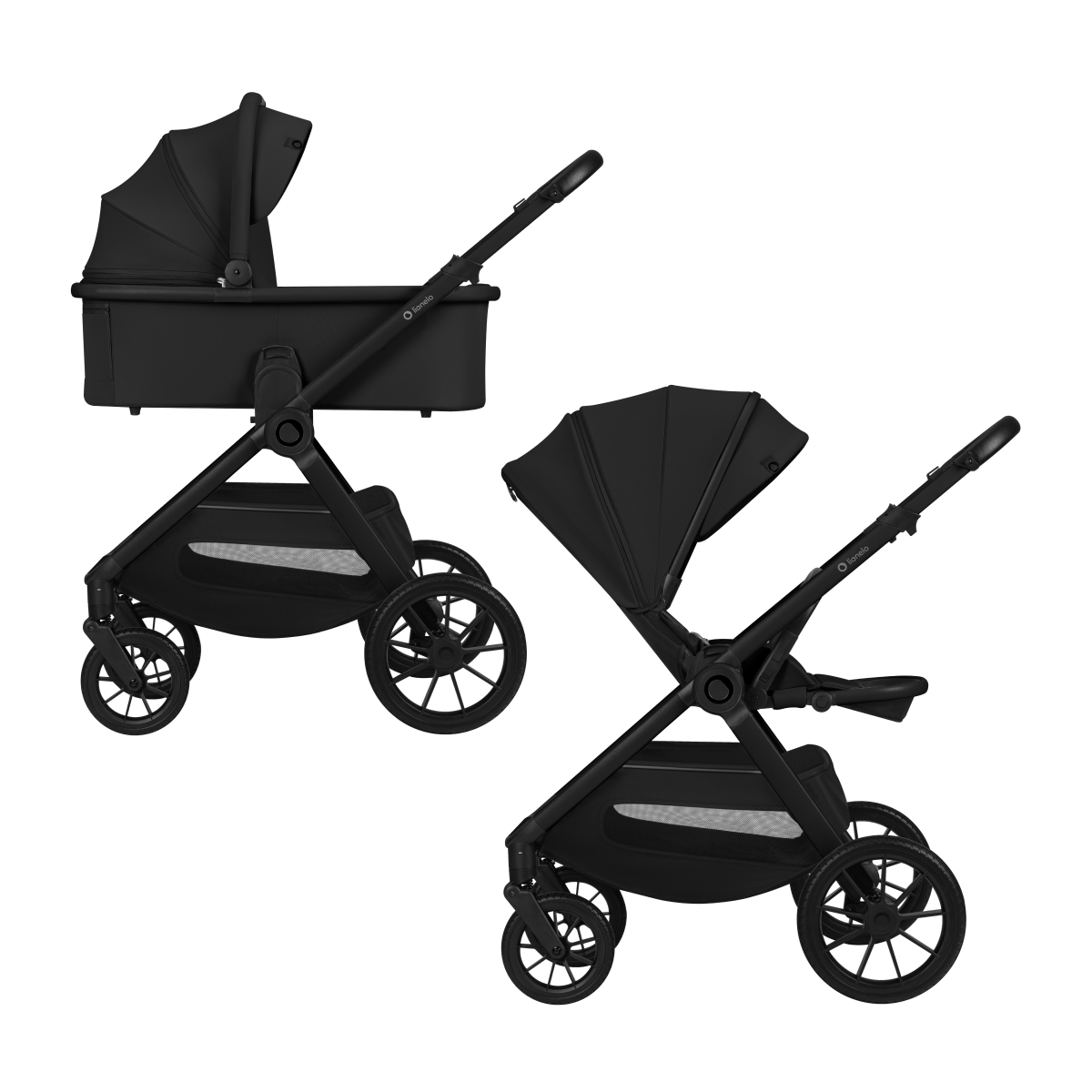 2-in-1 stroller with carrycot and stroller seat Lionelo Layla 2-in-1 Black Onyx