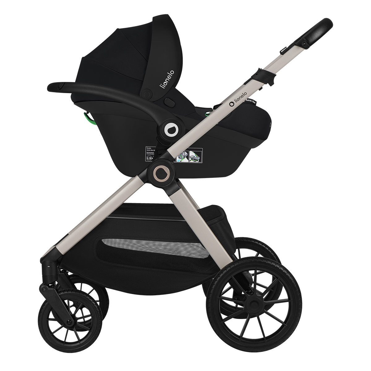 3-in-1 stroller product view 5 Lionelo Layla 3-in-1 Beige Sand