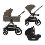 3-in-1 stroller with carrycot, stroller seat and car seat Lionelo Layla 3-in-1 Beige Taupe