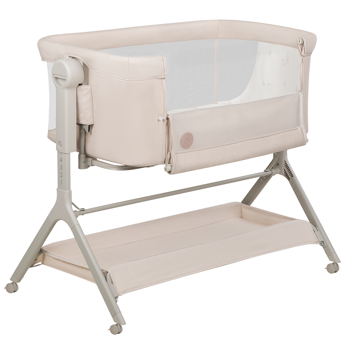 bedside crib product view 3 Lionelo Leonie Plus Beige Sand
