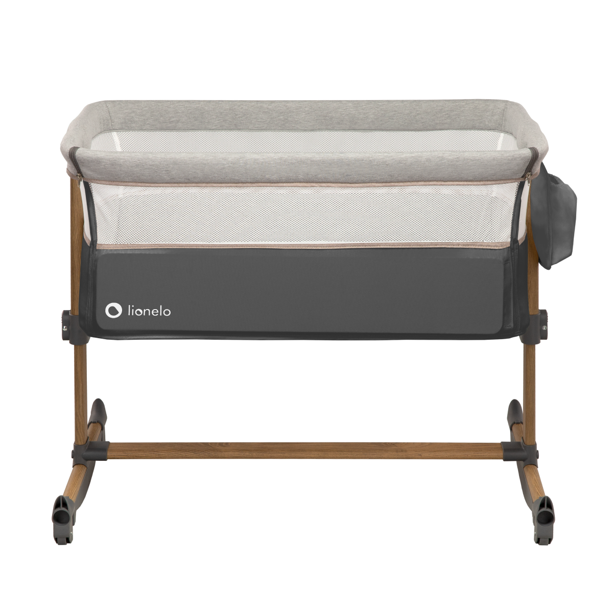 bedside crib Lionelo Leonie Plus Grey Stone