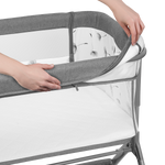 bedside crib product view 5 Lionelo Leonie Plus Grey Stone